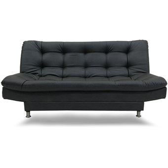 Sofa cama 3 posiciones, antirasguño, color negro, Moltochic