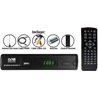 TDT Full HD Decodificador + Antena + Cable HDMI + RCA +