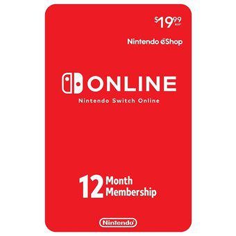 Tarjeta Nintendo Eshop ONLINE 12 Meses Nintendo Switch