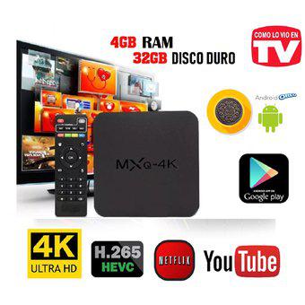 Tv Box 4K, D.D 32 GB, Ram 4 GB, Quad Core Convierte TV A