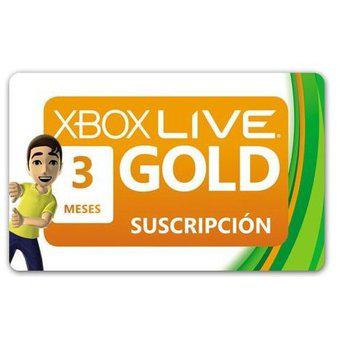 Xbox 360 Tarjeta De Recarga Xbox Live 3 Meses Cuenta Gold