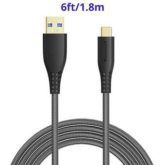 a 3,0 USB tipo C Cable carga rápida 3A de Nylon trenzado