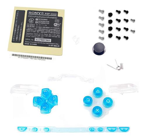 Kit 28 Piezas Botones Tornillos Y Mas Sony Psp 2000 Azul