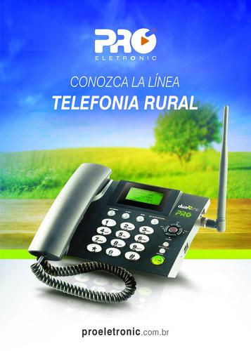 Kit Teléfono Rural Celu Fijo Gsm 2 Sim, Para Fincas,