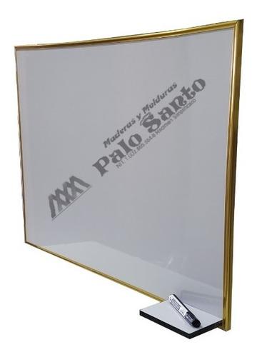 Tablero Acrilico Liso 80 X 60 Cm Perfil En Aluminio