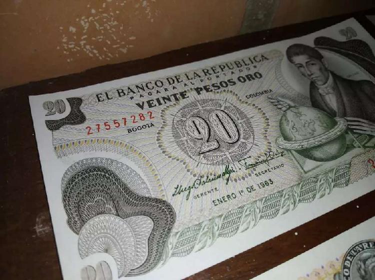Billete de 20 pesos año 1983