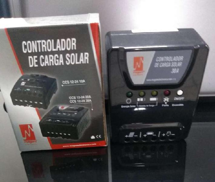 CONTROLADOR DE CARGA 12/24V-30A MARCA CARSPA