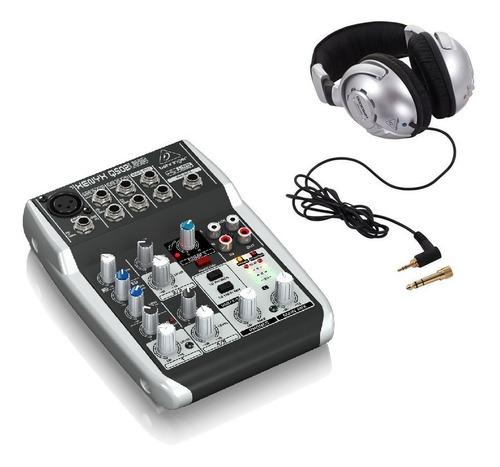 Mixer Behringer Q502usb + Accesorios Completos Para Estudio