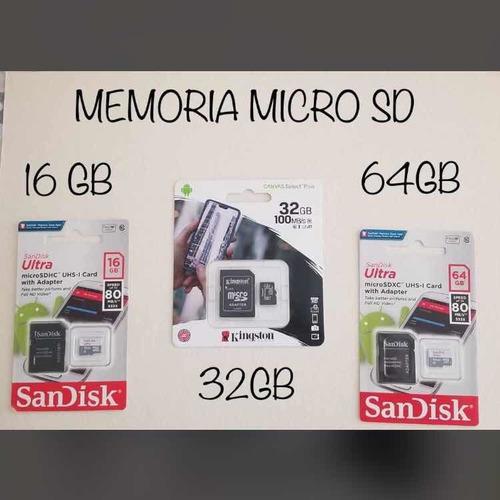 Memoria Micro Cd 4,8,16,32,64,128,gb