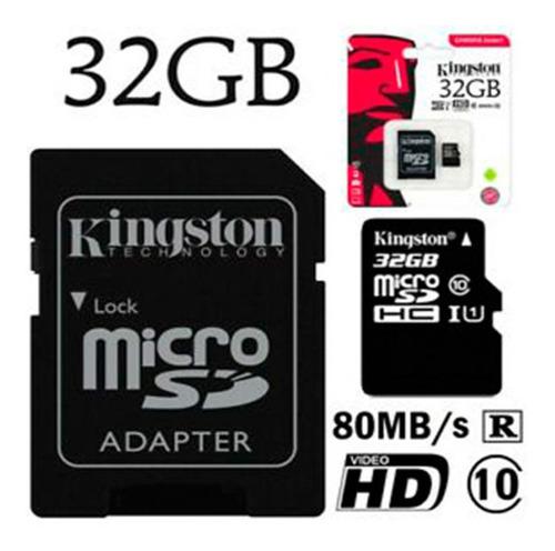 Memoria Micro Sd Kingston 32 Gb Clase 10 80 Mg/seg