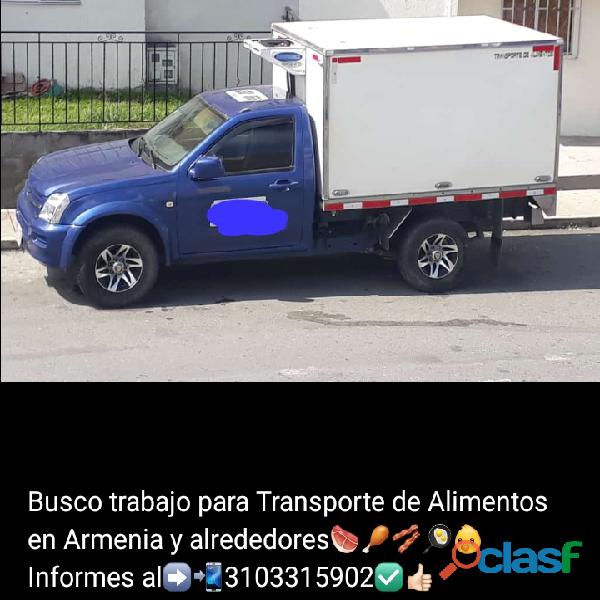 SERVICIO PARA TRANSPORTE DE ALIMENTOS EN ARMENIA Y