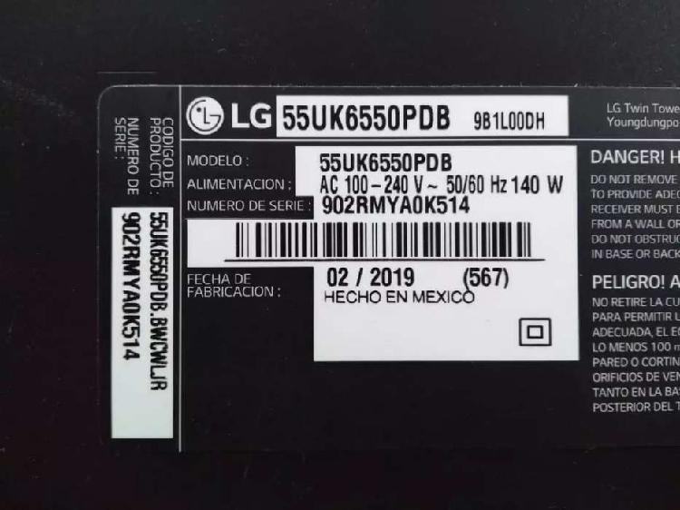 Tv lg 55uk6550pdb para repuesto