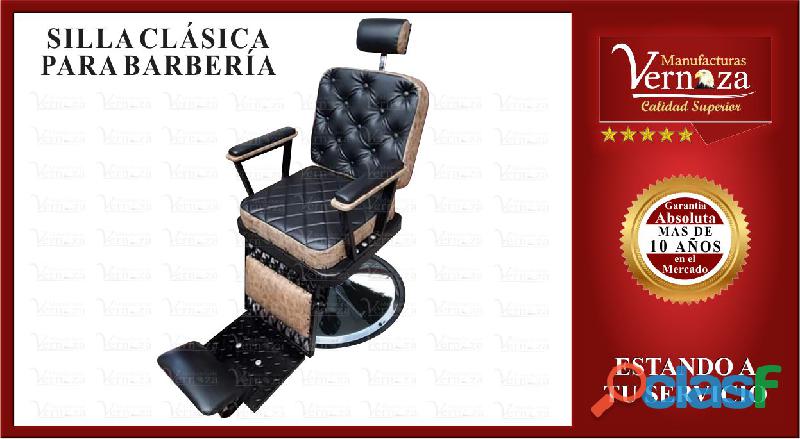 15 SILLA PARA BARBERIA ESTILO CLASICO Y ELEGANTE