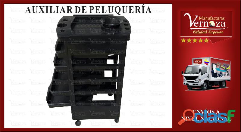 AUXILIAR PARA PELUQUERIA CON BODEGA Y CAJONES EN MDF