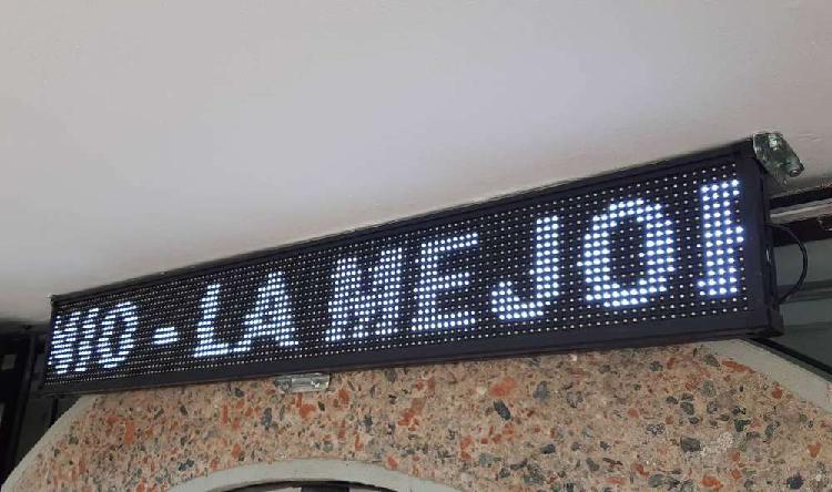 AVISO LUMINOSO LED (LETRAS BLANCAS) 135 cm x 20 cm