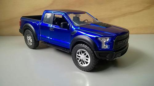 Ford Raptor F-150 Mod 2017 Color Azul Escala 1:24 Metalica