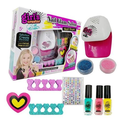 Kit Uñas Para Niñas Accesorios Kit Manicure Juguete