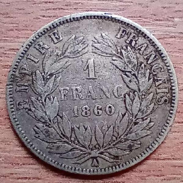 Moneda antigua Francia. 1860