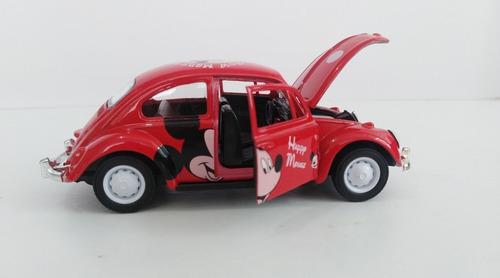 Volkswagen Beetle Micky Mouse, Escala 1/30, 13cms De Largo,