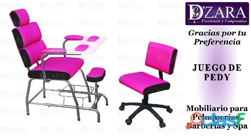 SILLA PARA PEDICURE EN TUBO