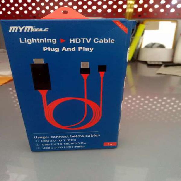 Cable hml para proyectar imagen del celular al tv