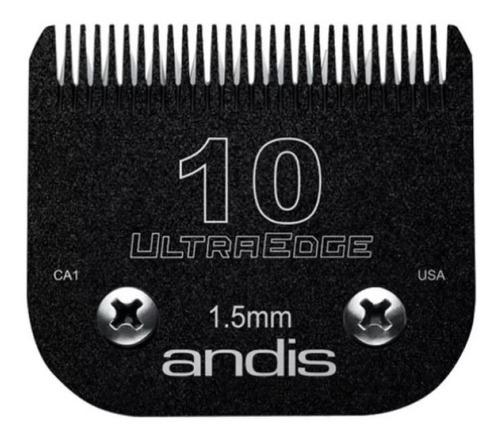 Cuchilla 10 Andis Negra Ultraedge + Electro Glide 1.5mm