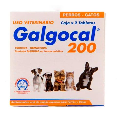 Desparasitante Galgocal 200 Mg X 2 - Unidad a $4000