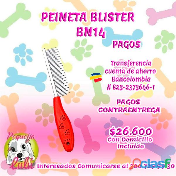 CEPILLO PARA PERROS PEINETA BLISTER