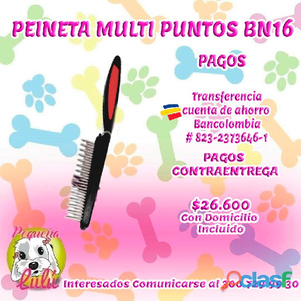 CEPILLO PARA PERROS PEINETA MULTI PUNTOS