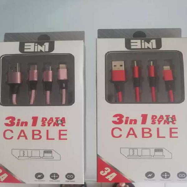 Cable 3 en 1