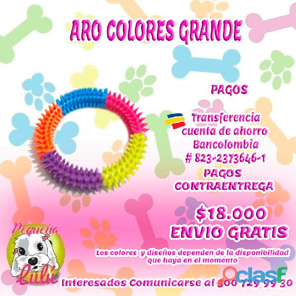 JUGUETE PARA PERROS ARO COLORES