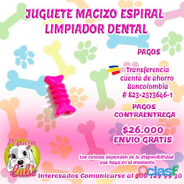 JUGUETE PARA PERROS DENTAL ROSADO