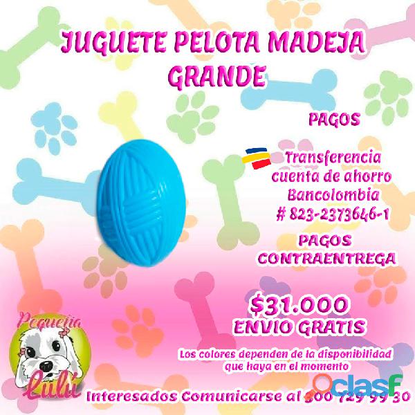 JUGUETE PARA PERROS MACIZO MADEJA PELOTA