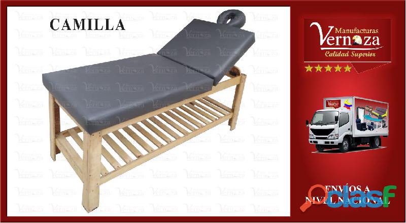 12 .. SOFISTICADA CAMILLA DE MADERA TAPIZADA EN PRANNA