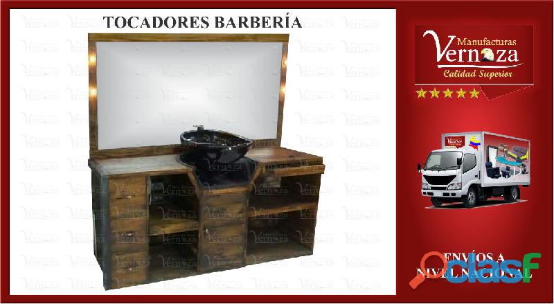 18 TOCADORES DE BARBERIA CON 4 BOMBILLOS HERMOSOS.