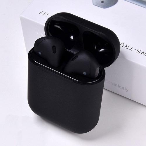 Auriculares AirPods Inpods 12 Tws Touch Tactil Negro Mate.