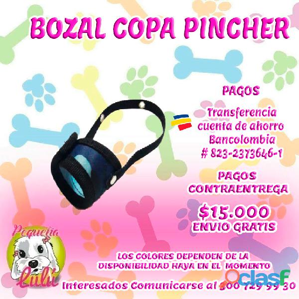 BOZAL PARA PERROS LONA PINCHER