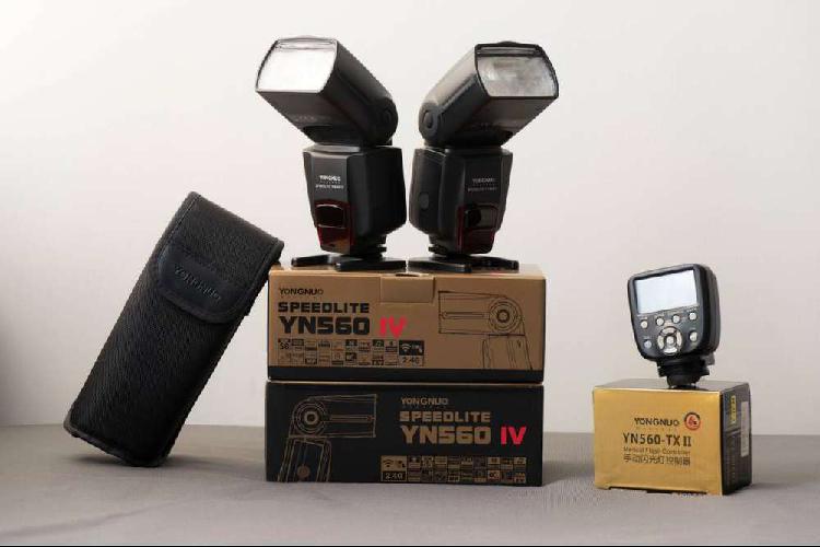 Flashes Yongnuo YN560 IV (x2) y Controlador Yn560-TX II