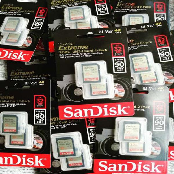 PACK x 2 UNDS - SanDisk Extreme SDHC 32GB 90MB