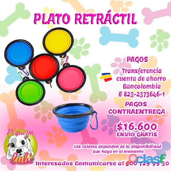 PLATO PORTATIL PARA PERROS