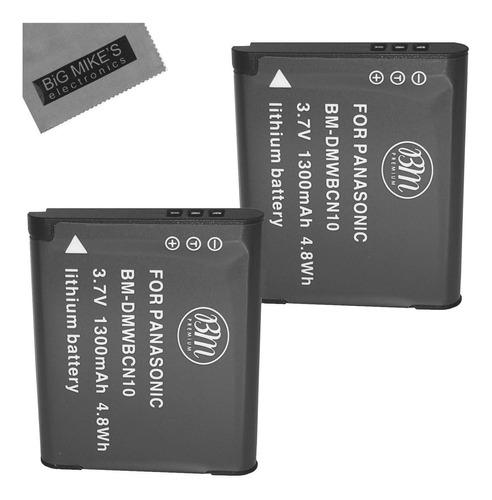 Paquete De 2 Baterías Dmw-bcn10 Para Cámaras Digitales...