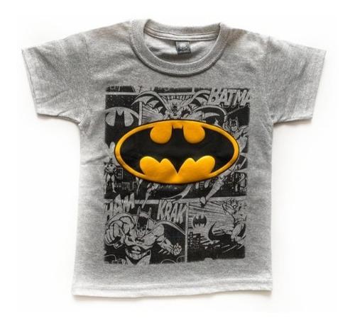 Camisa Camiseta Niños Super Heroes Batman Logo Estampado