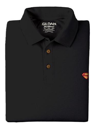 Camisa Polo Gildan Importada Logo Bordado Superman