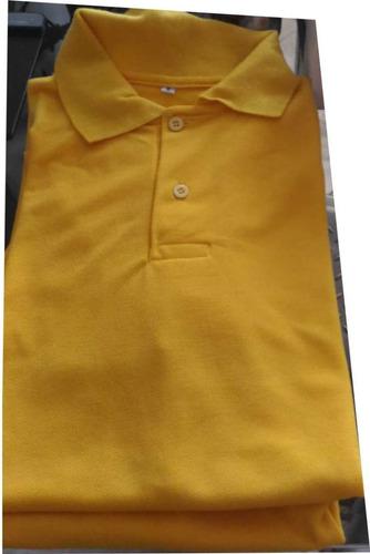 Camisa Tipo Polo Amarilla Oferta (estampamos Y Bordamos)