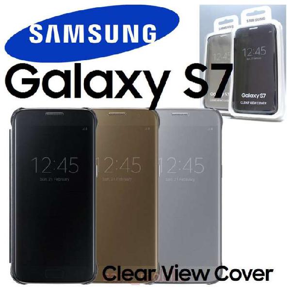Estuche Clear View Cover Samsung Galaxy S7 Negro