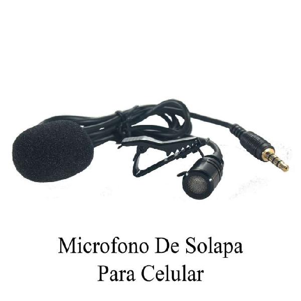 Microfono De Solapa Para Smartphone / Cable De 1,15mts Largo
