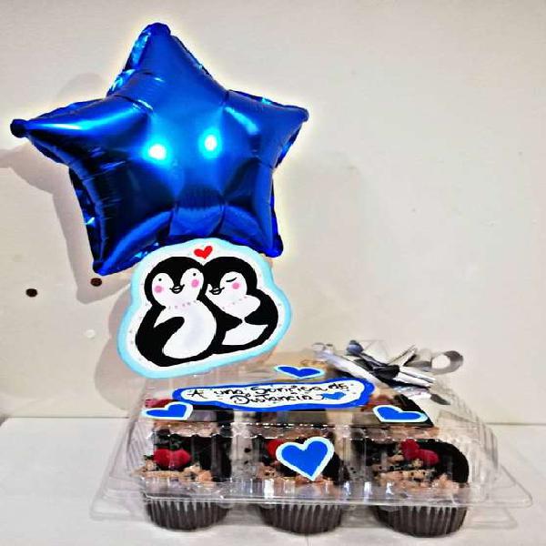6 Cupcakes con la decoración de tu gusto