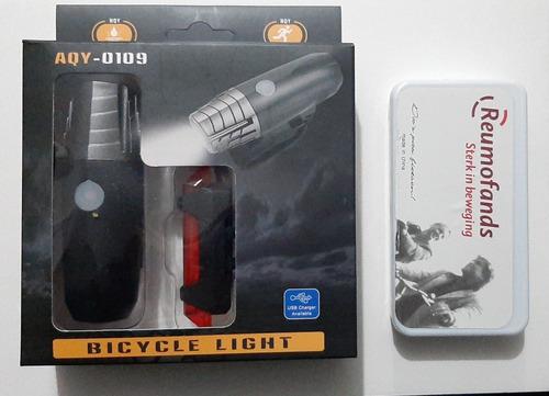Luz Led Para Bicicleta Delantera Y Trasera + Kit Despinche