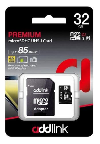 Memoria Addlink Micro Sd + Adapt Sd 32 Gb Clase 10