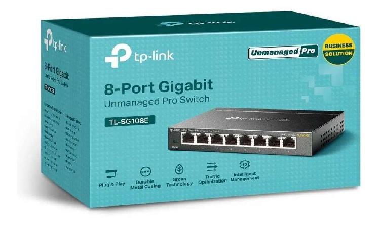 Switch Tp-link Tl-sg108e 8 Puertos Gigabit Administrable